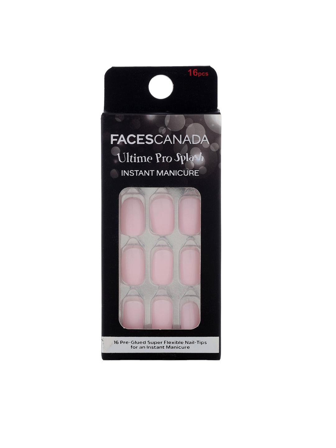 

FACES CANADA Ultime Pro Splash Instant Manicure Press On Nail Extensions- 16Pcs- Bubblegum, Pink