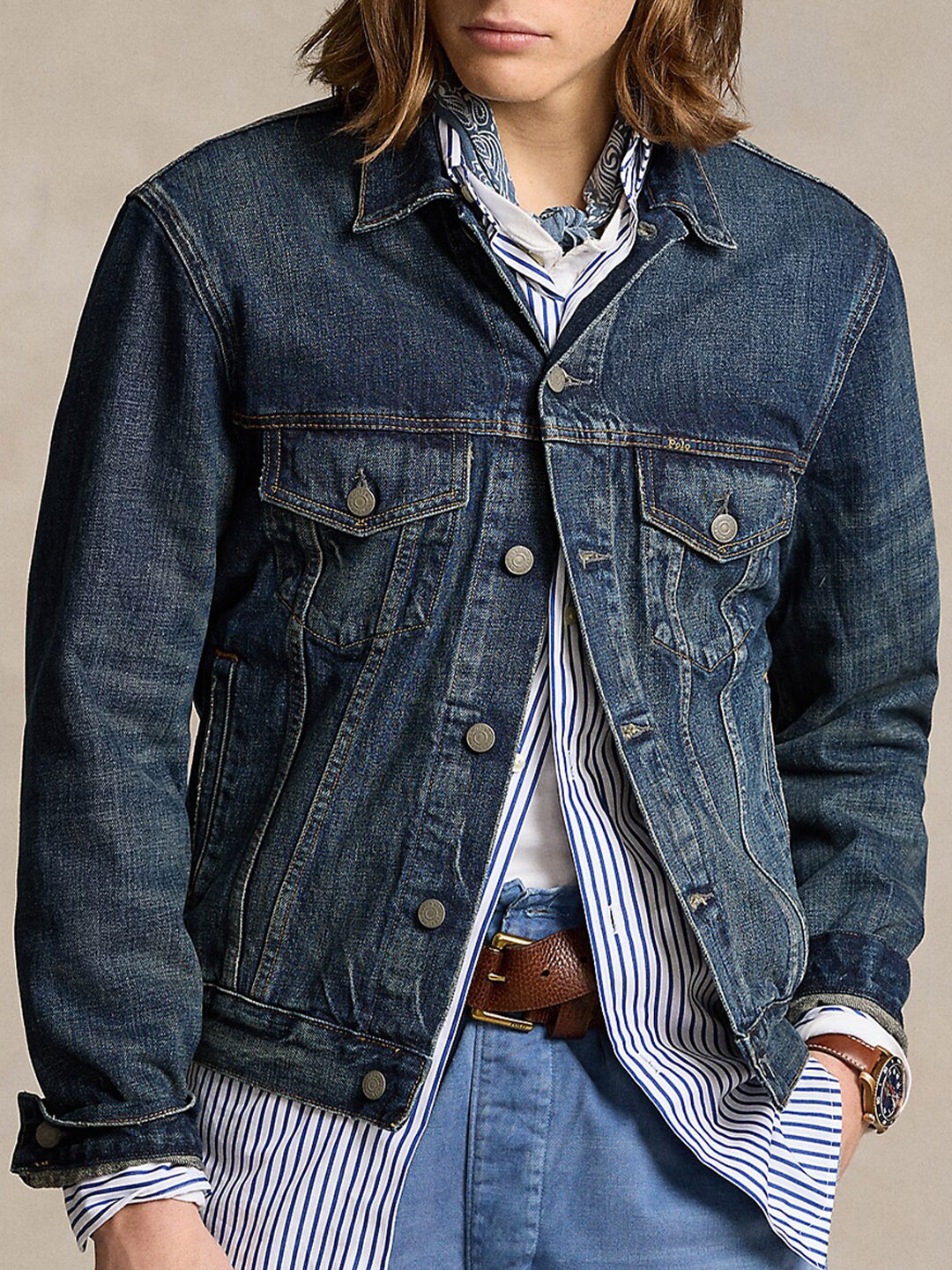 

Polo Ralph Lauren Faded Denim Trucker Jacket, Blue