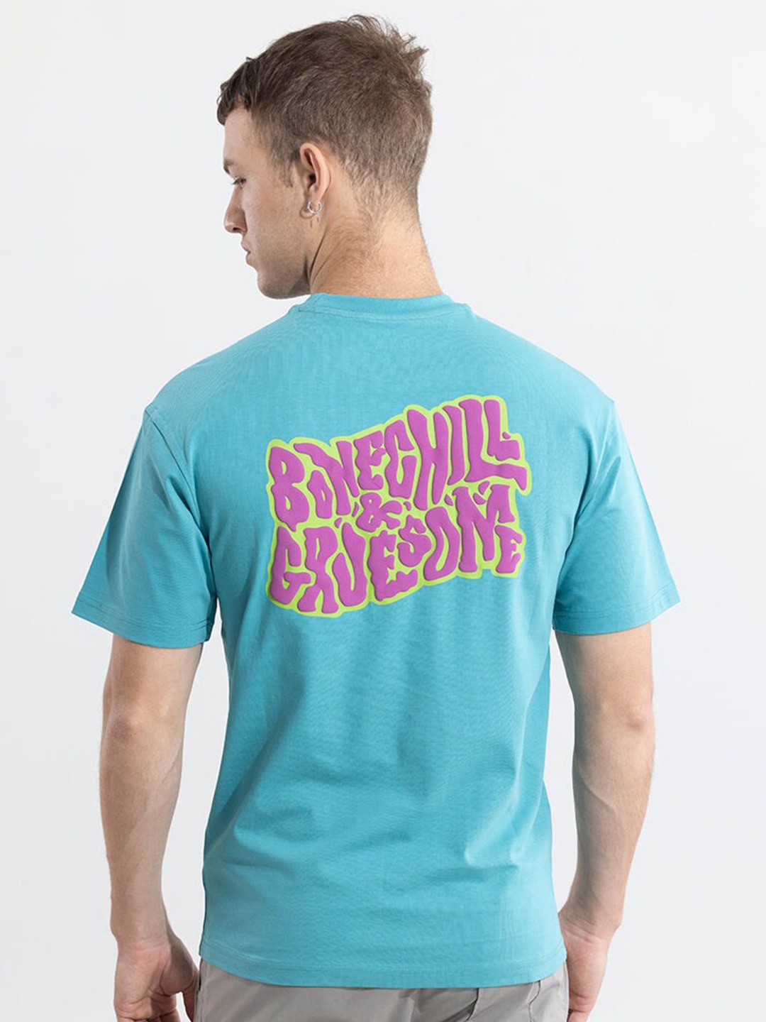 

Snitch Graphic Printed Cotton T-shirt, Blue