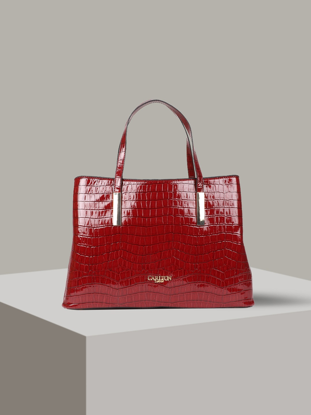 

Carlton London Textured Shopper Handheld Bag, Red