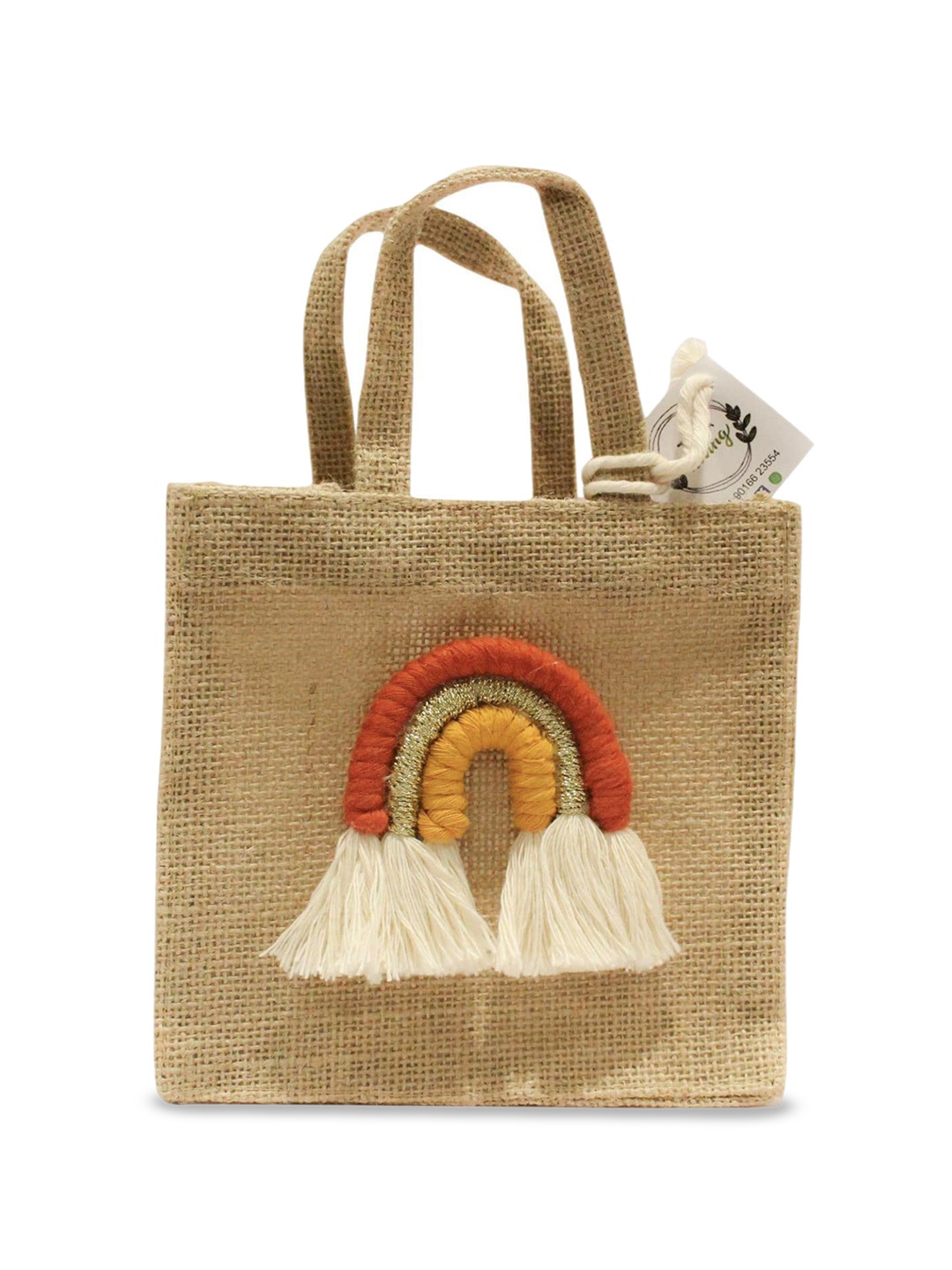

Terra Living Textured Jute Shopper Tote Bag, Beige