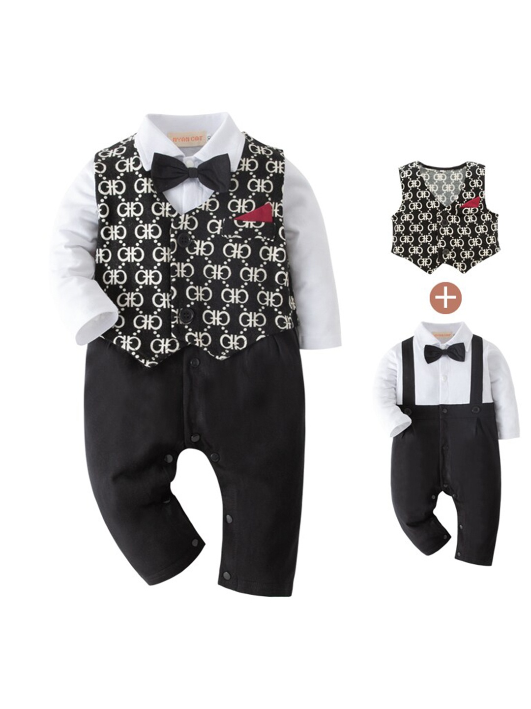 

StyleCast Boys Black Top with Trousers