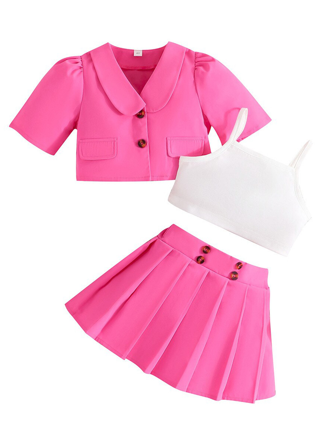 

StyleCast Girls Top with Skirt, Fuchsia