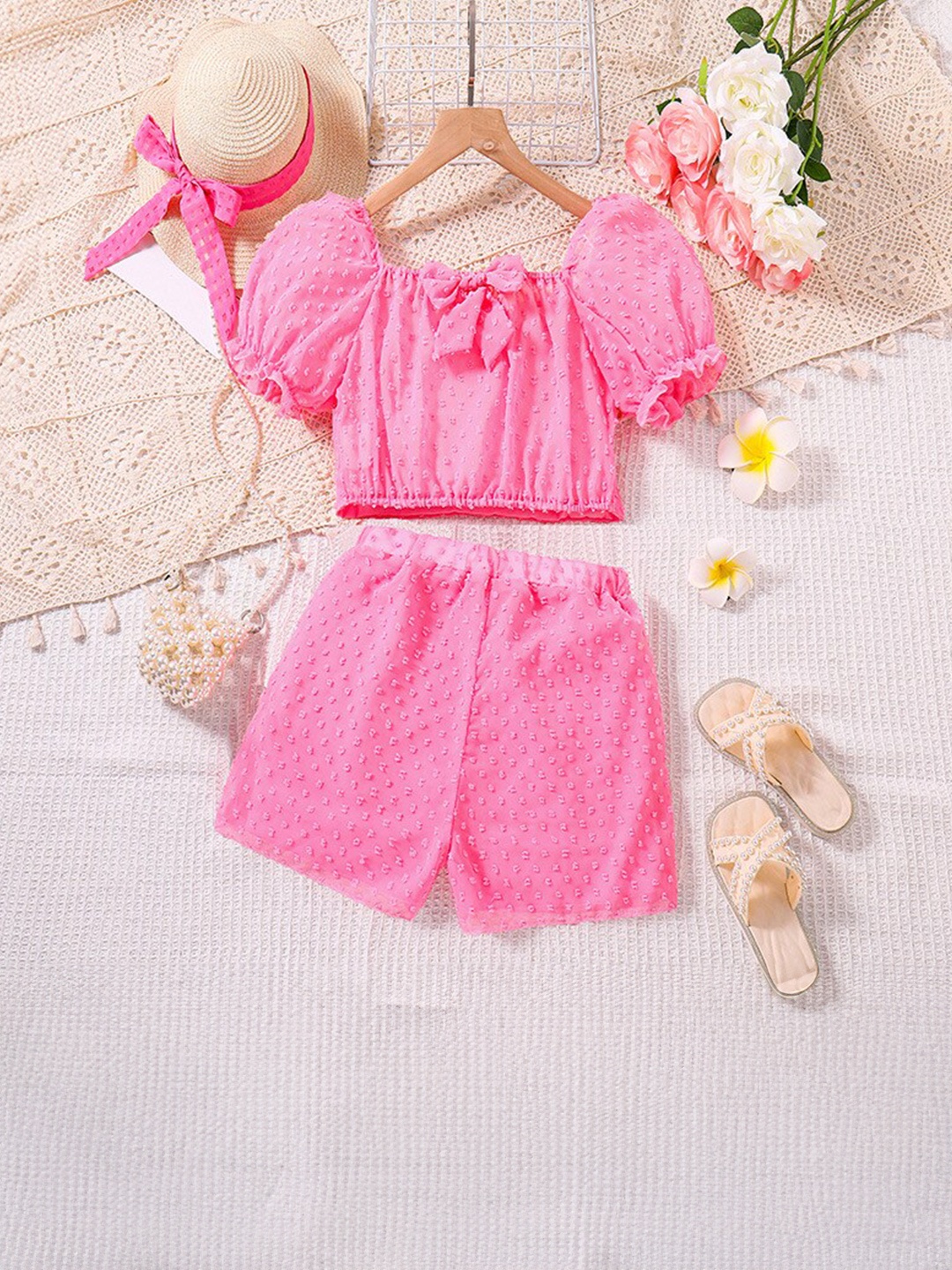 

StyleCast Girls Top with Shorts, Pink