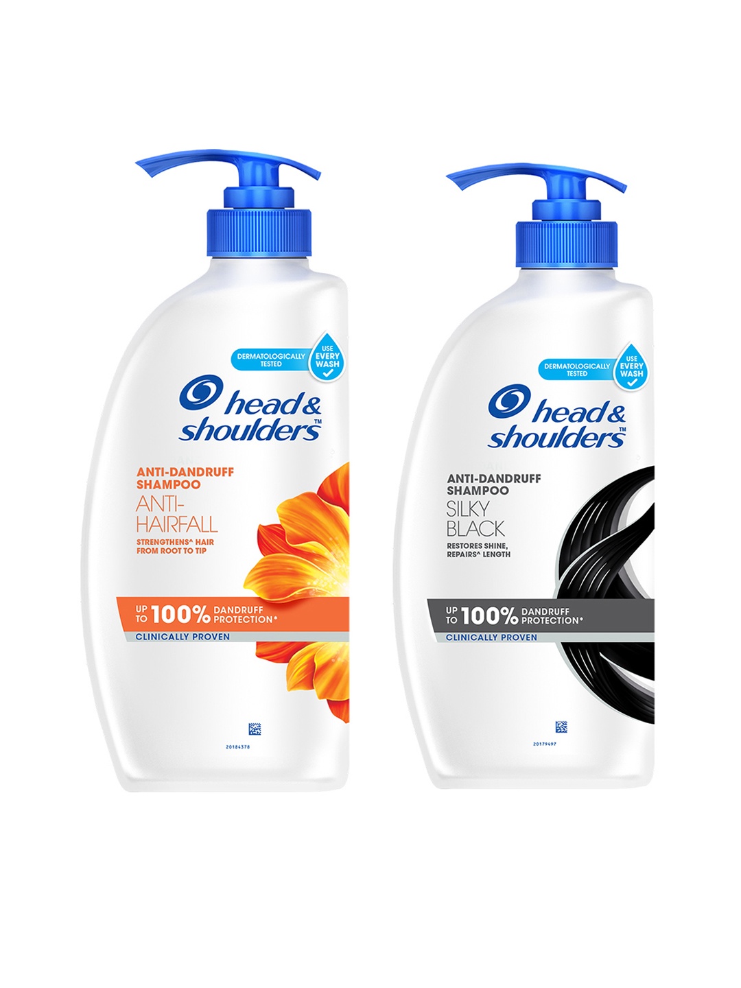 

Head & Shoulders Set of Silky Black Anti Dandruff & Anti-Dandruff & Anti-Hairfall Shampoo, White