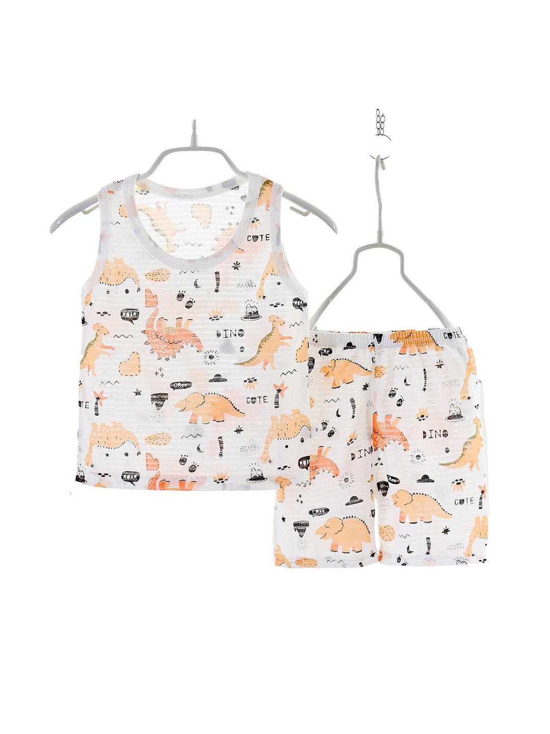 

StyleCast Orange Coloured Infant Boys Printed Top with Shorts