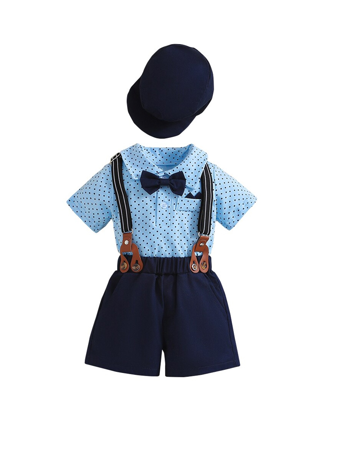 

StyleCast Infants Boys Blue Printed Shirt With Shorts