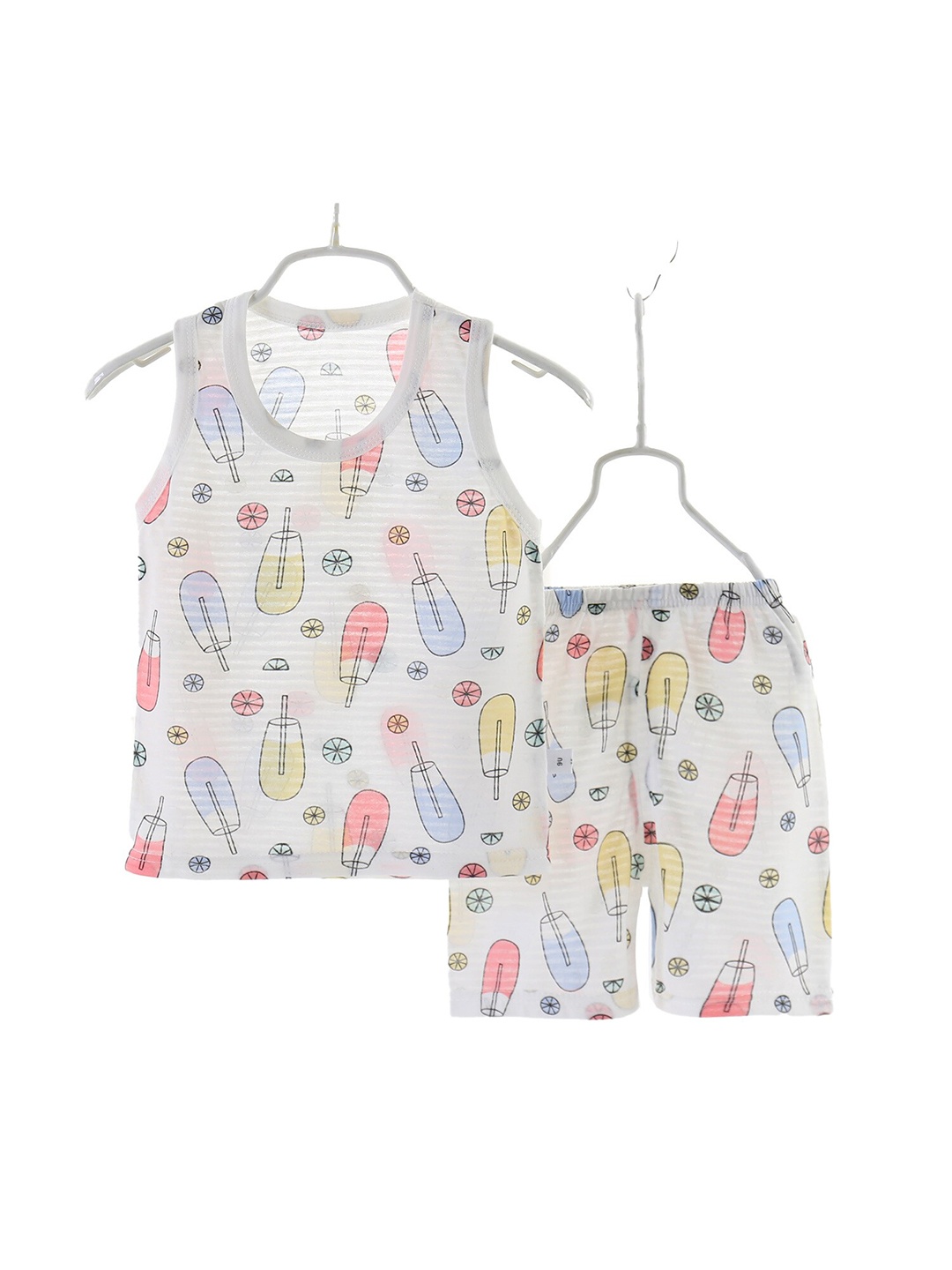 

StyleCast Pink Infant Boys Printed T-shirt with Shorts, Off white