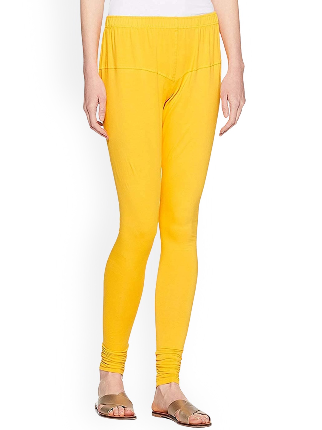 

BAESD Skinny-fit Cotton Churidar-length Leggings, Yellow