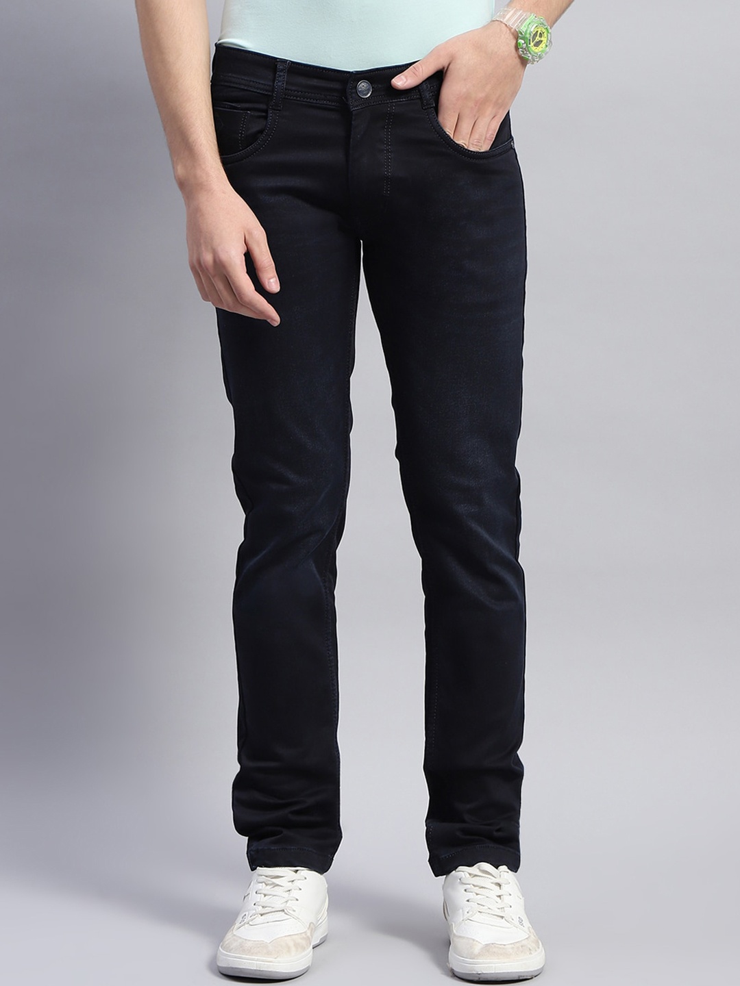 

Monte Carlo Men Skinny Fit Stretchable Jeans, Blue
