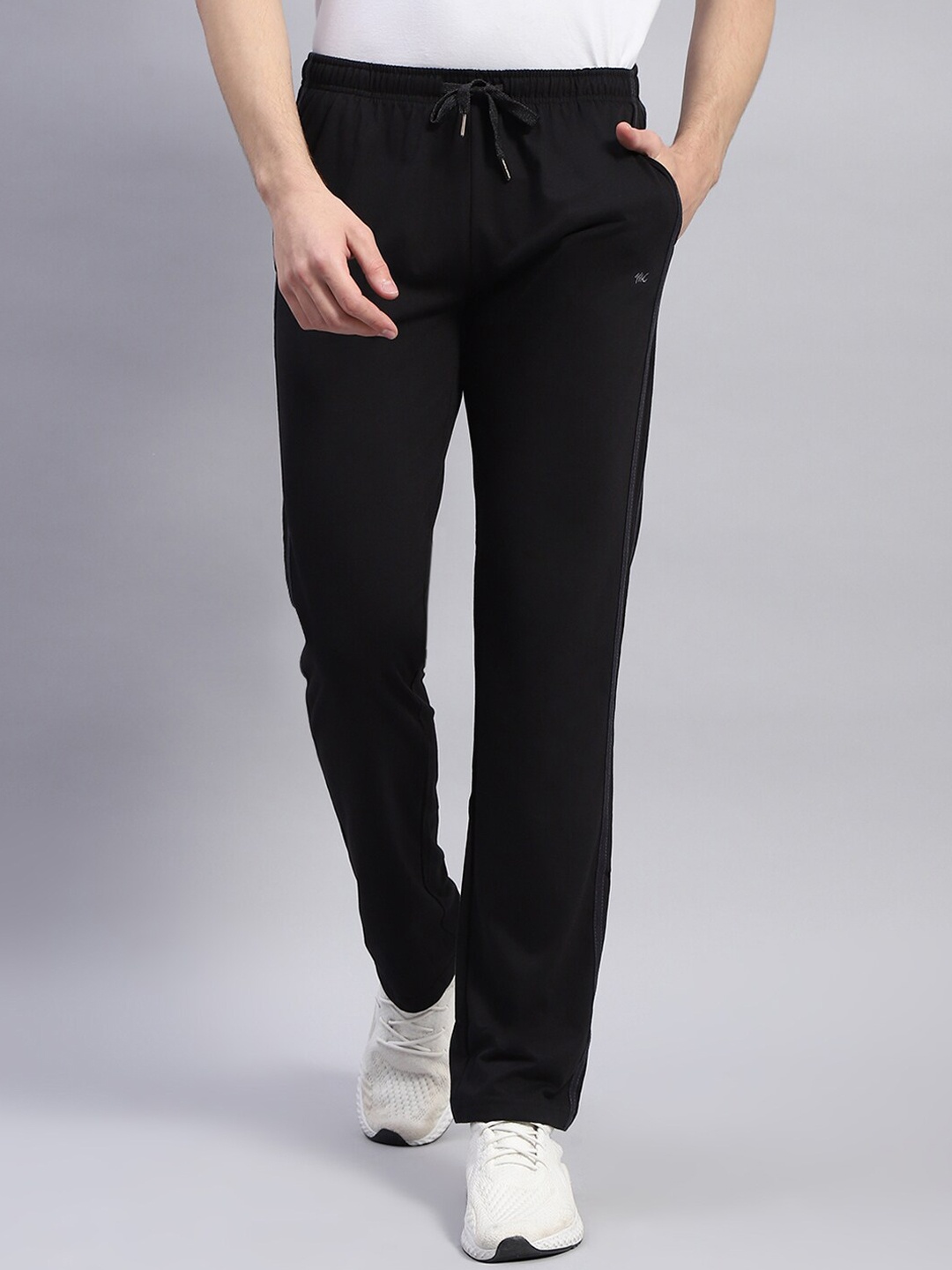 

Monte Carlo Men Solid Regular Fit Track Pants, Black