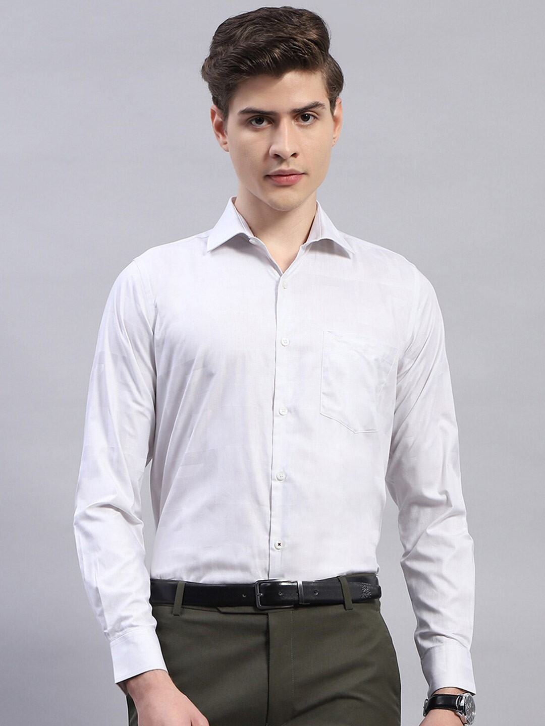 

Monte Carlo Classic Cutaway Collar Pure Cotton Formal Shirt, Blue