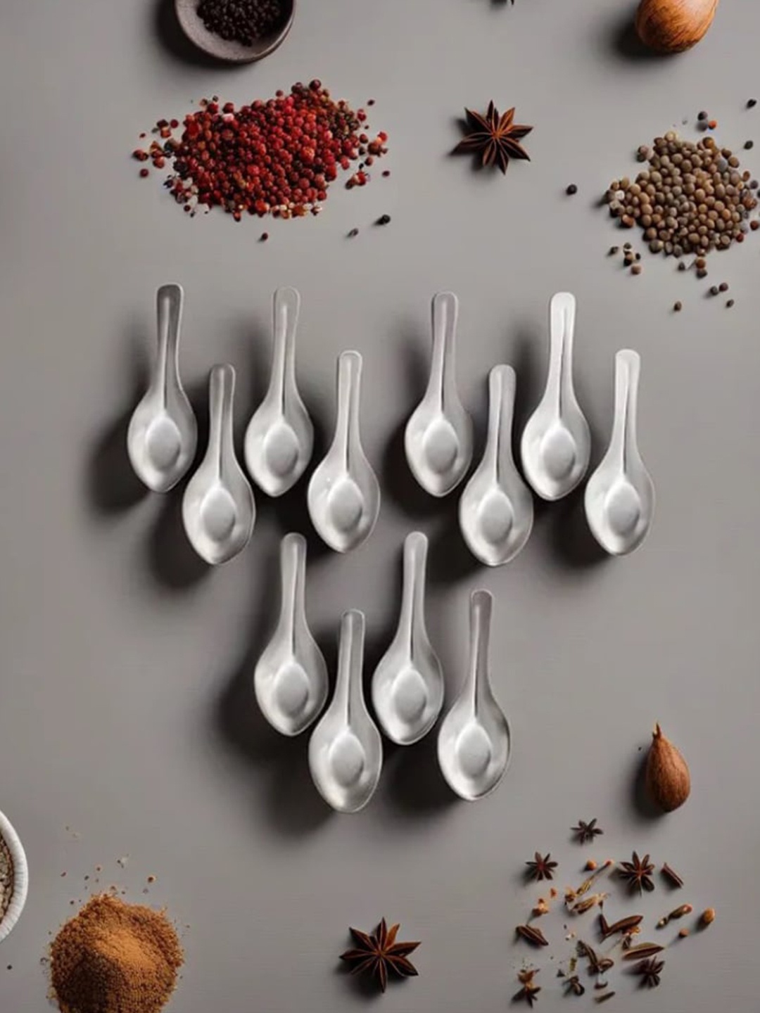 

HAZEL 12 Pieces Stainless Steel Spoons, Silver