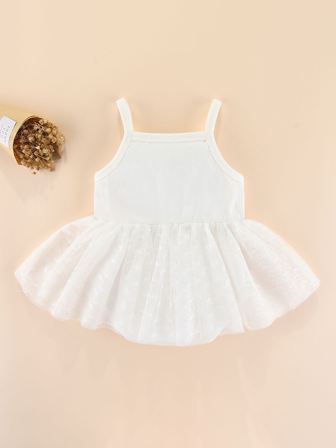 

StyleCast Kids-Girls Self Design Dress Style Rompers, White