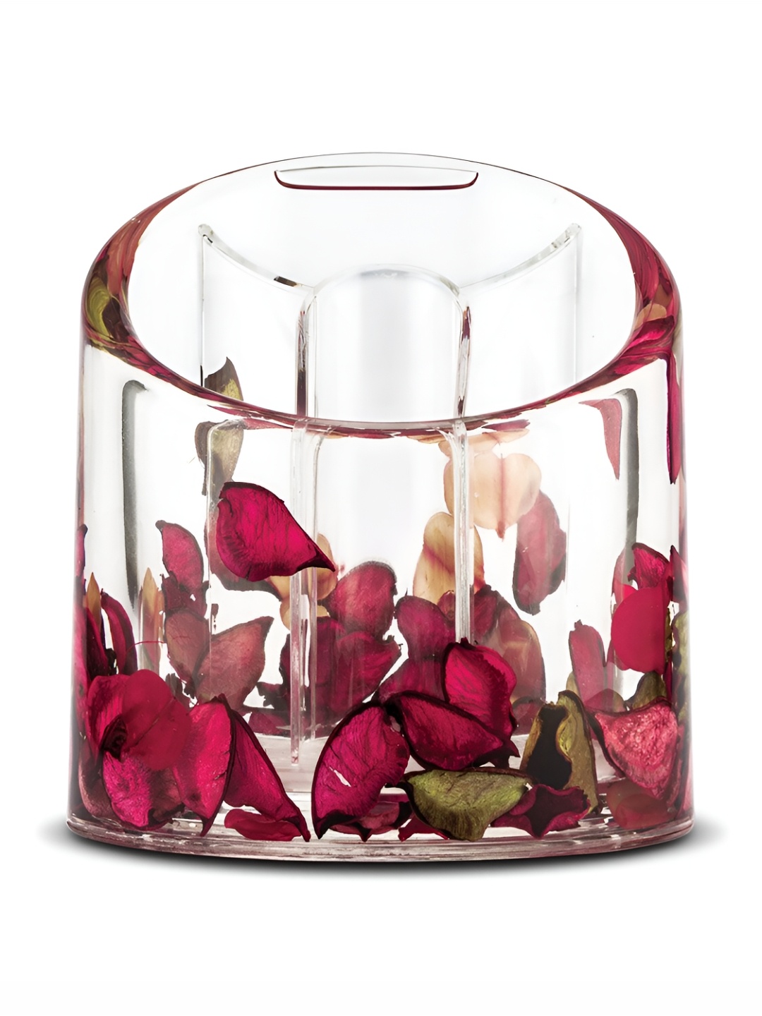 

Freelance Flower Petals Acrylic Cutlery Holder, Transparent