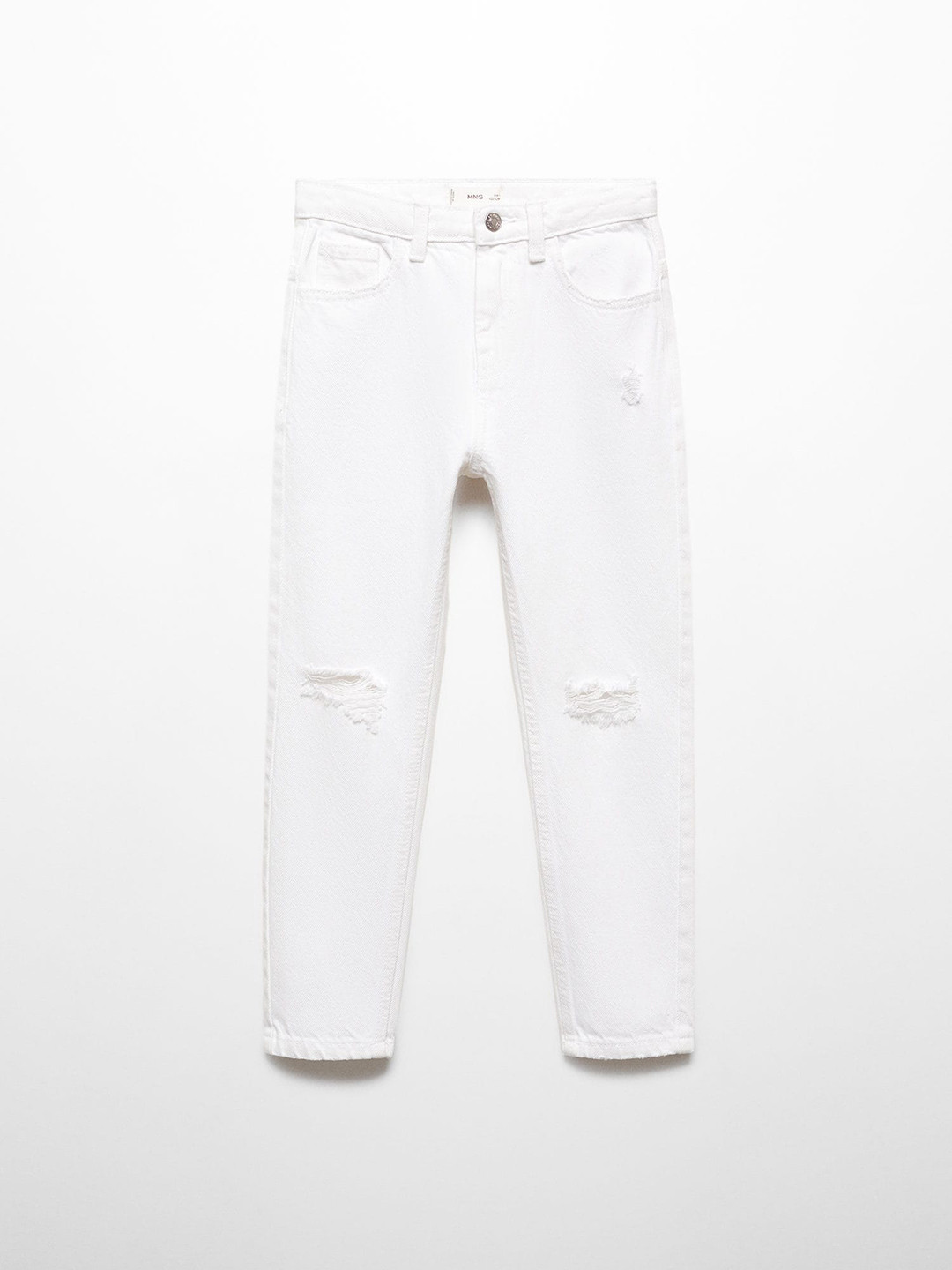 

Mango Kids Boys Slash Knee Stretchable Jeans, White
