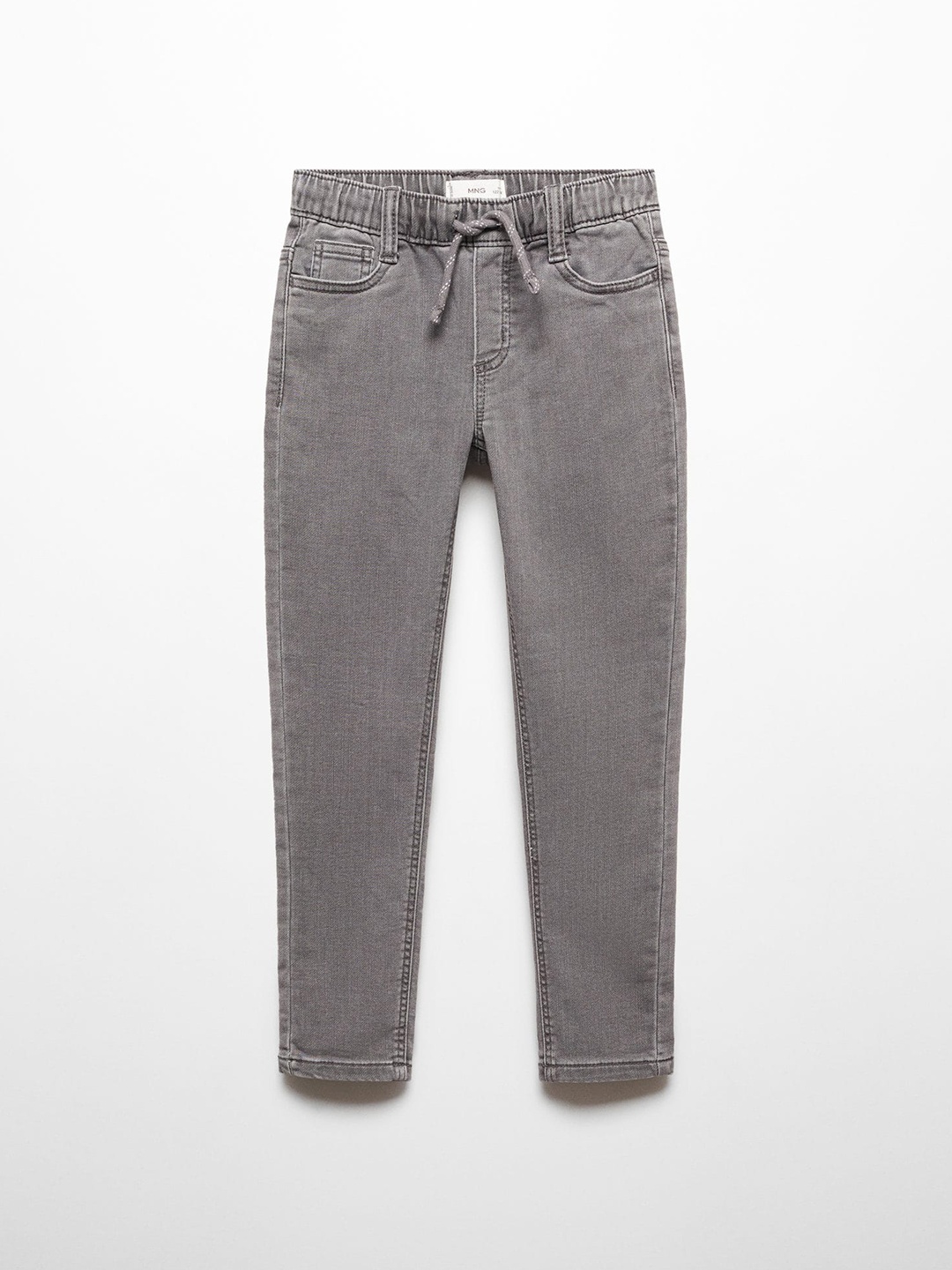 

Mango Kids Boys Mid-Rise Stretchable Jeans, Grey