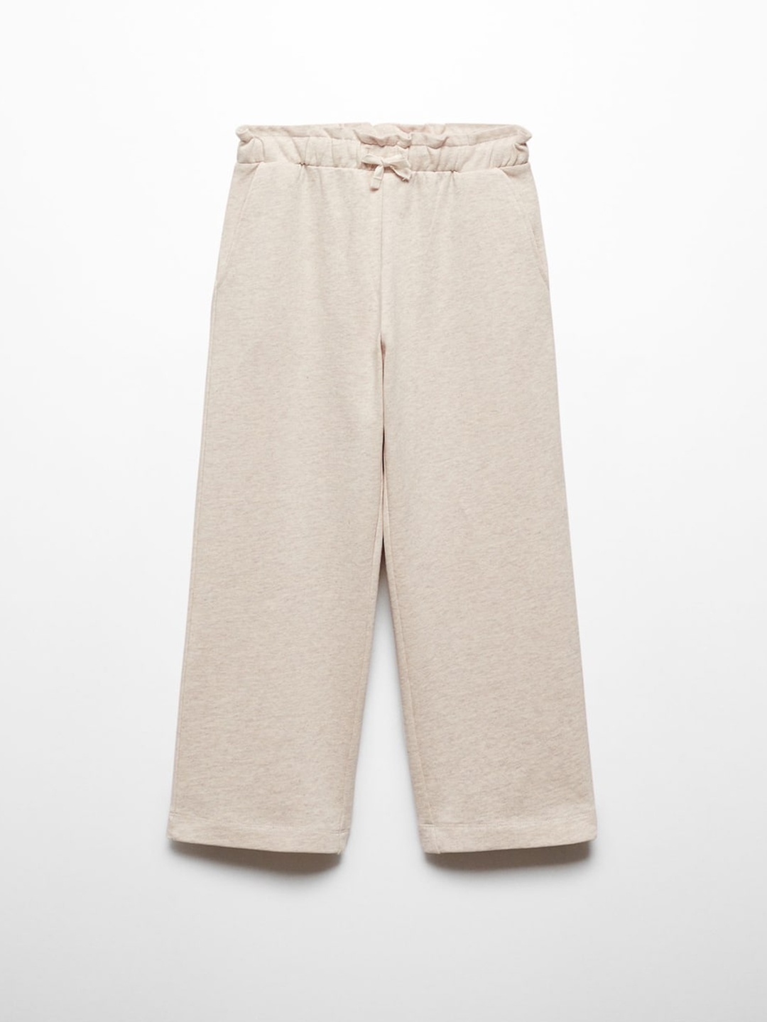 

Mango Kids Girls High-Rise Cotton Track Pants, Beige