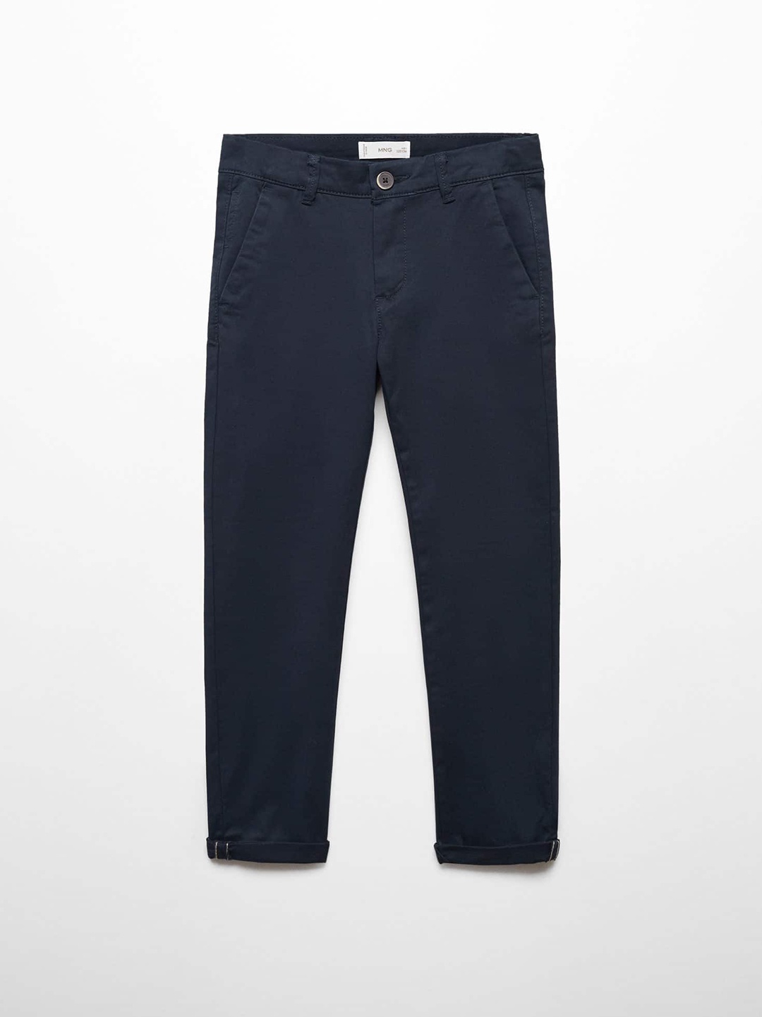 

Mango Kids Boys Mid-Rise Regular Fit Chinos, Navy blue