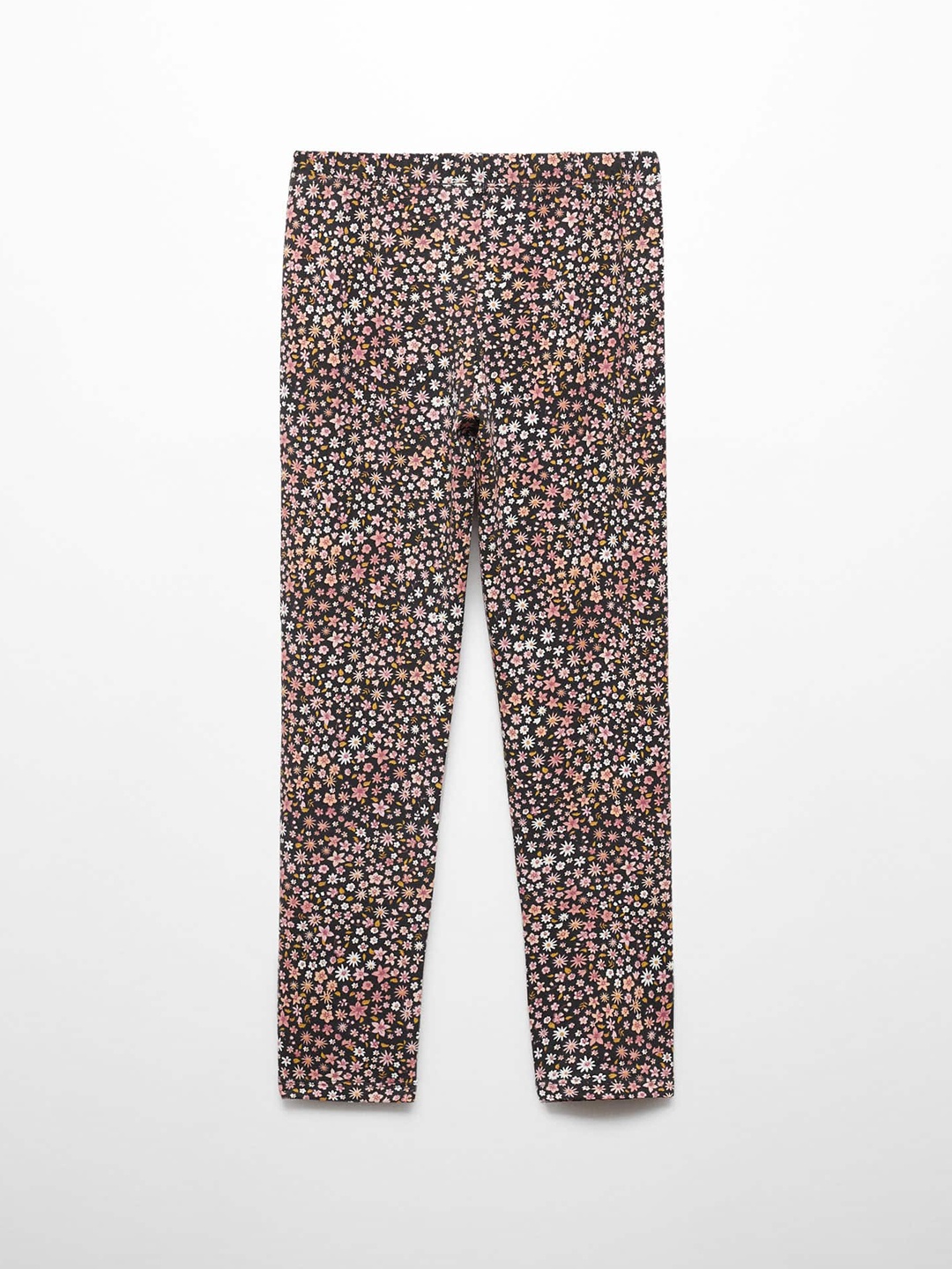 

Mango Kids Girls Mid-Rise Floral Print Stretchable Leggings, Black