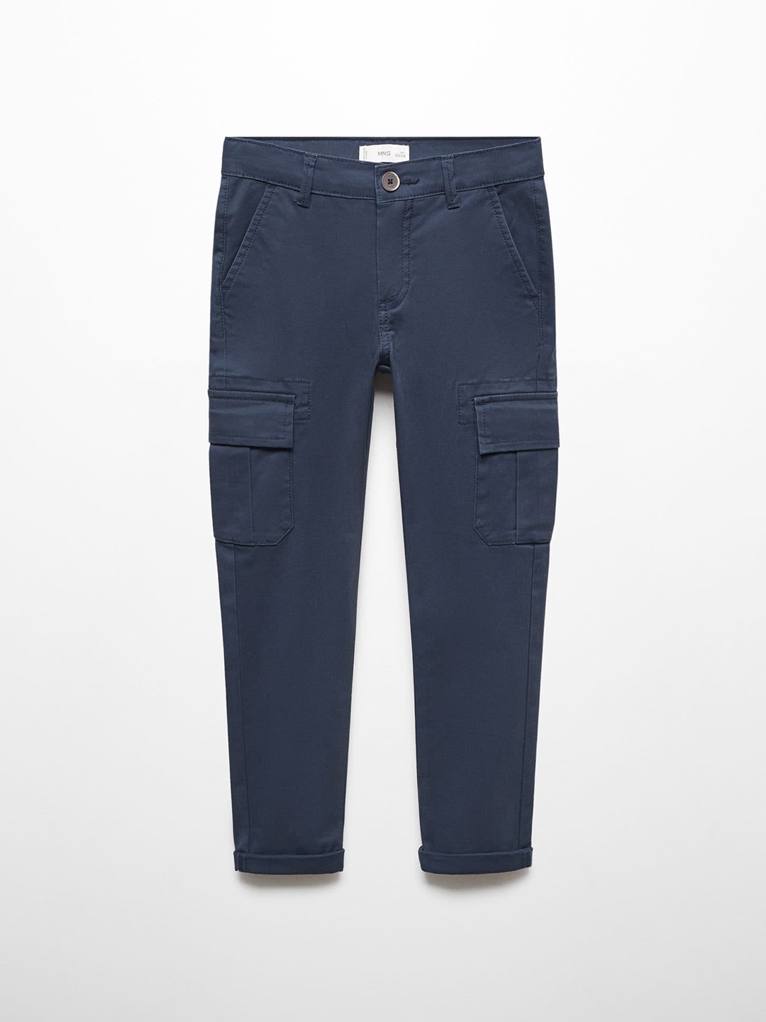

Mango Kids Boys Mid-Rise Regular Fit Trousers, Navy blue