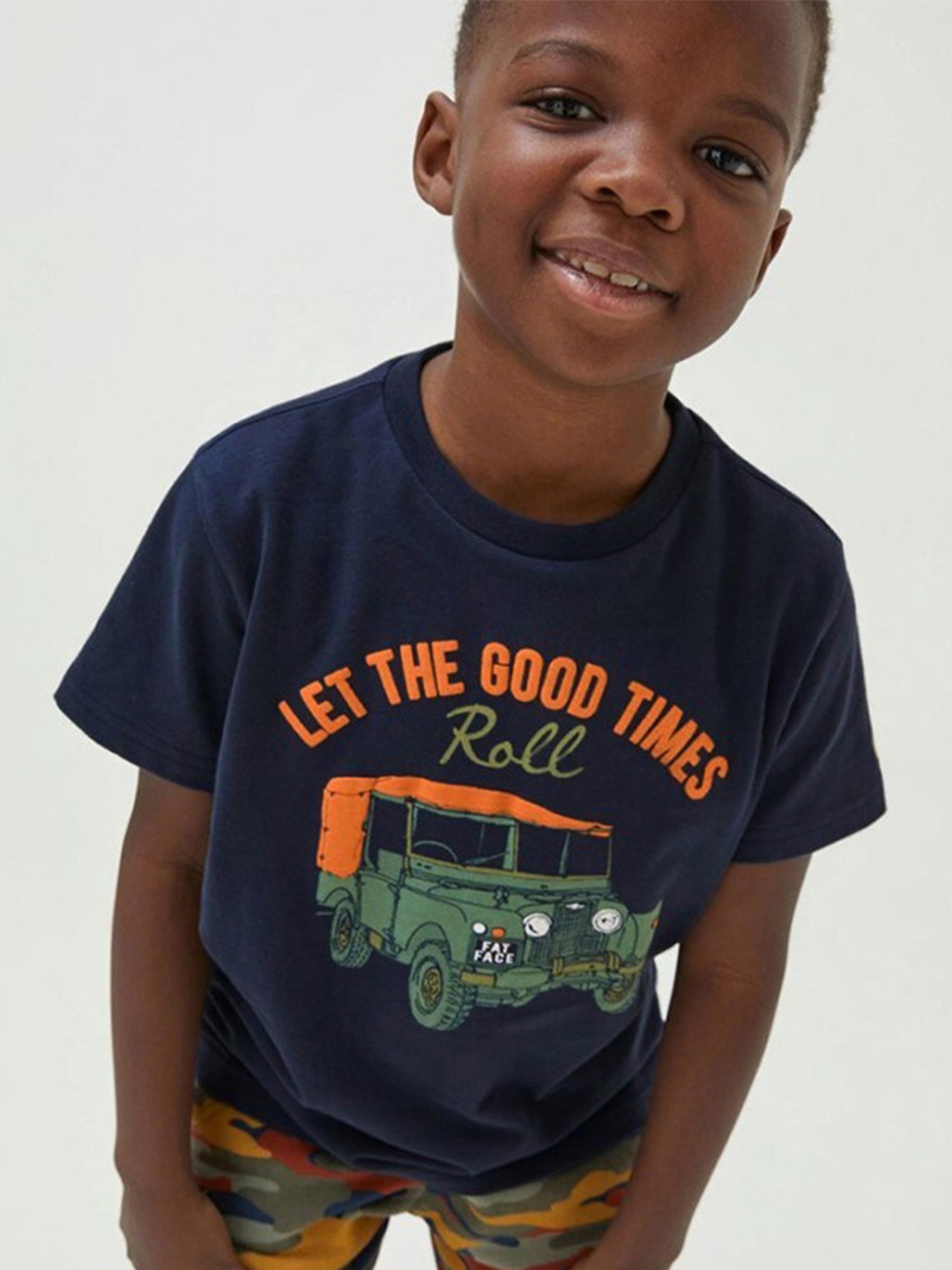 

StyleCast Navy Blue Boys Typography Printed T-shirt