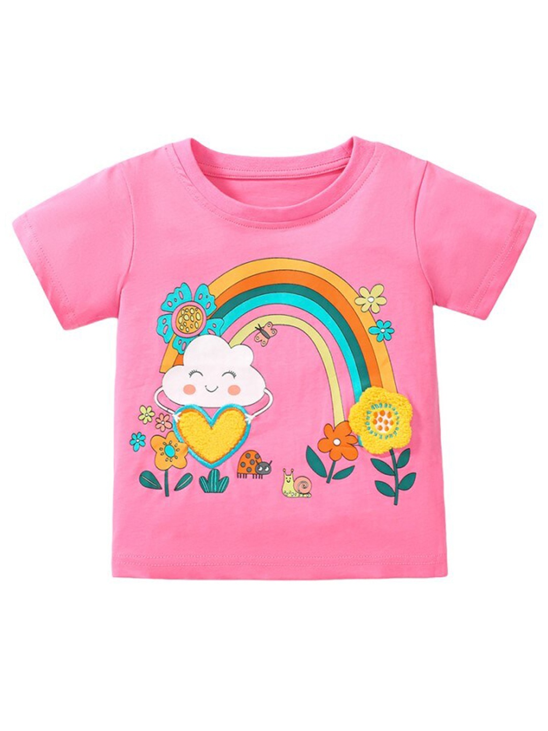 

StyleCast Pink Girls Graphic Printed Cotton T-shirt