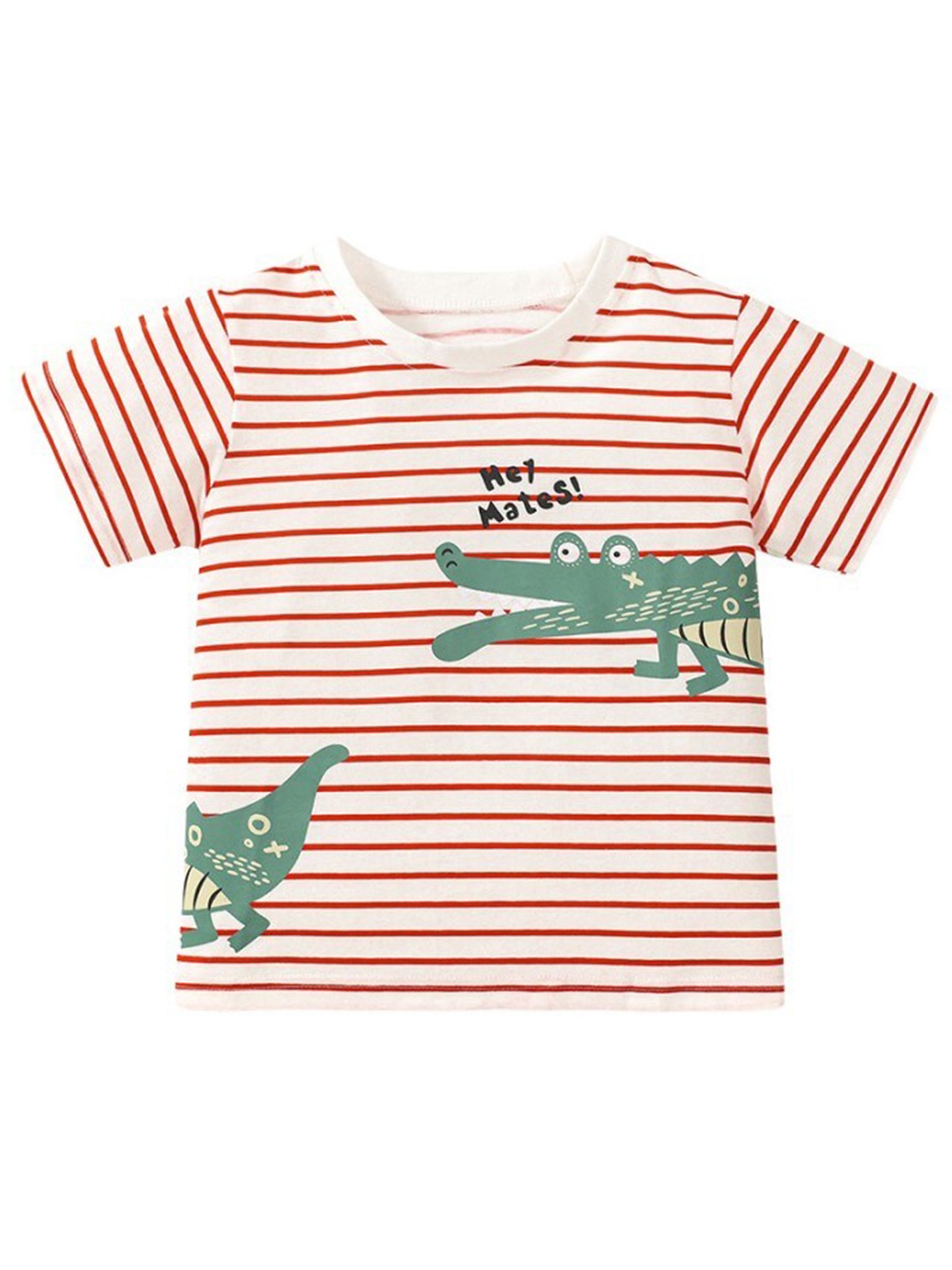 

StyleCast Red Girls Striped Cotton T-shirt