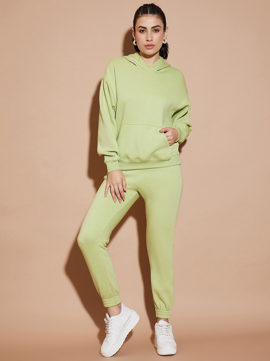 

Nun Women Oversized Winter Co-ord Set, Green