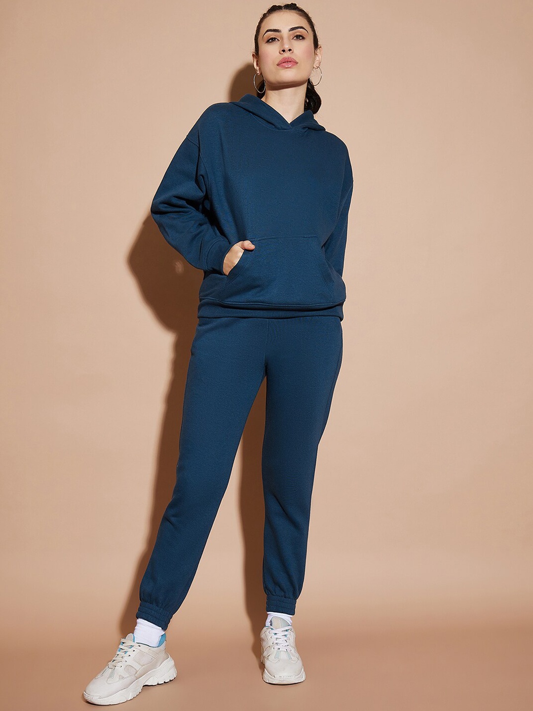 

Nun Women Hooded Sweatshirt with Joggers, Blue