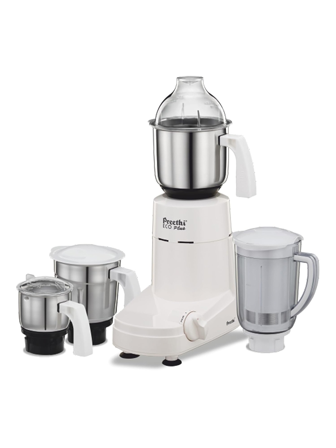 

Preethi Eco Plus White MG 157 Mixer Grinder 750 Watts with 4 Jars & Super Extractor Juicer