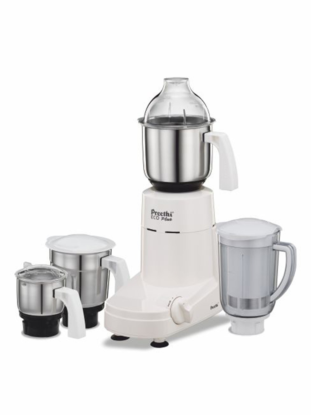 

Preethi Eco Plus White MG 157 Mixer Grinder 750 Watts with 4 Jars & Super Extractor Juicer