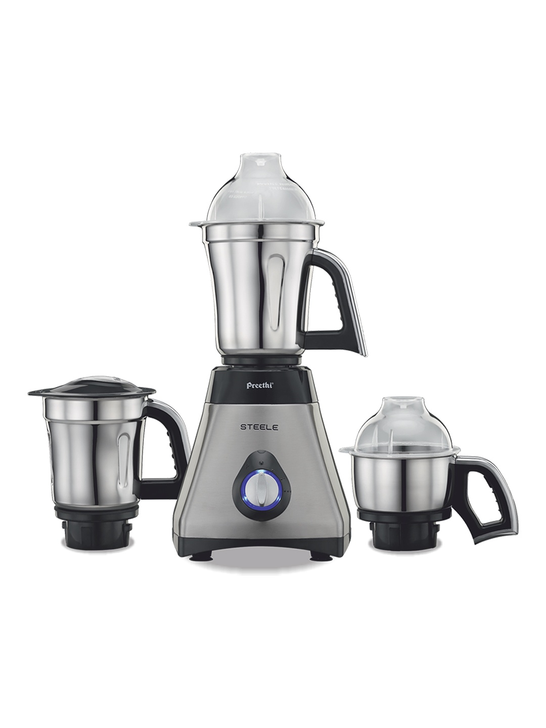 

Preethi Steele MG 206 110 Volts Mixer Grinder 550 Watts with 3 Jars, Steel