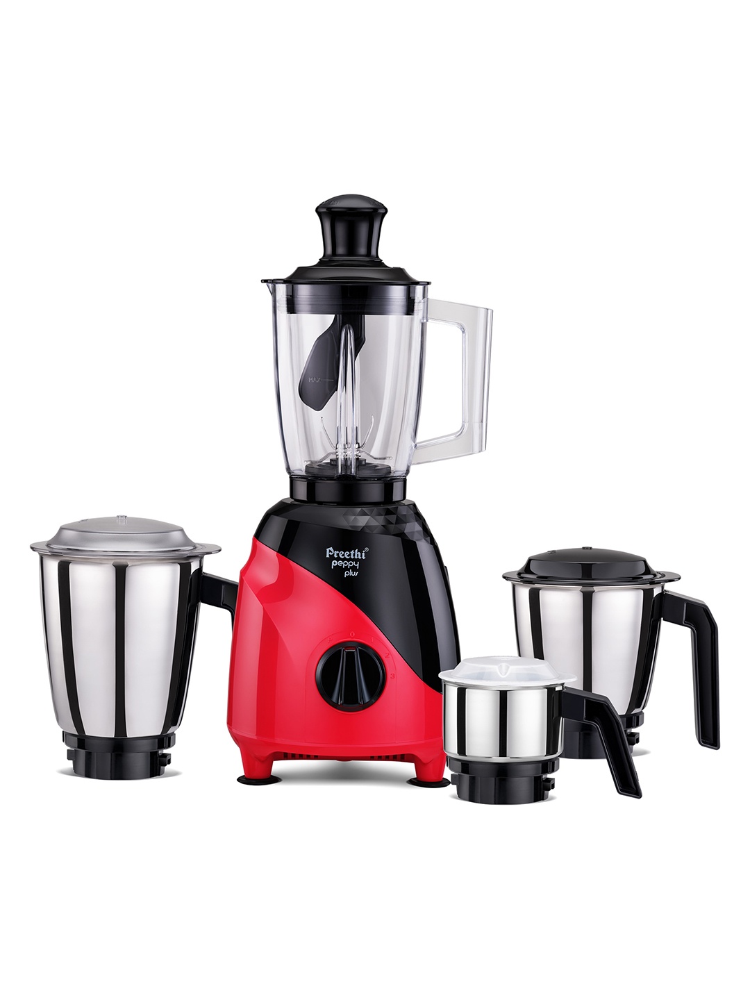 

Preethi Pink & Black Peppy Plus MG-246 Mixer Grinder And 4 Jars 750 W