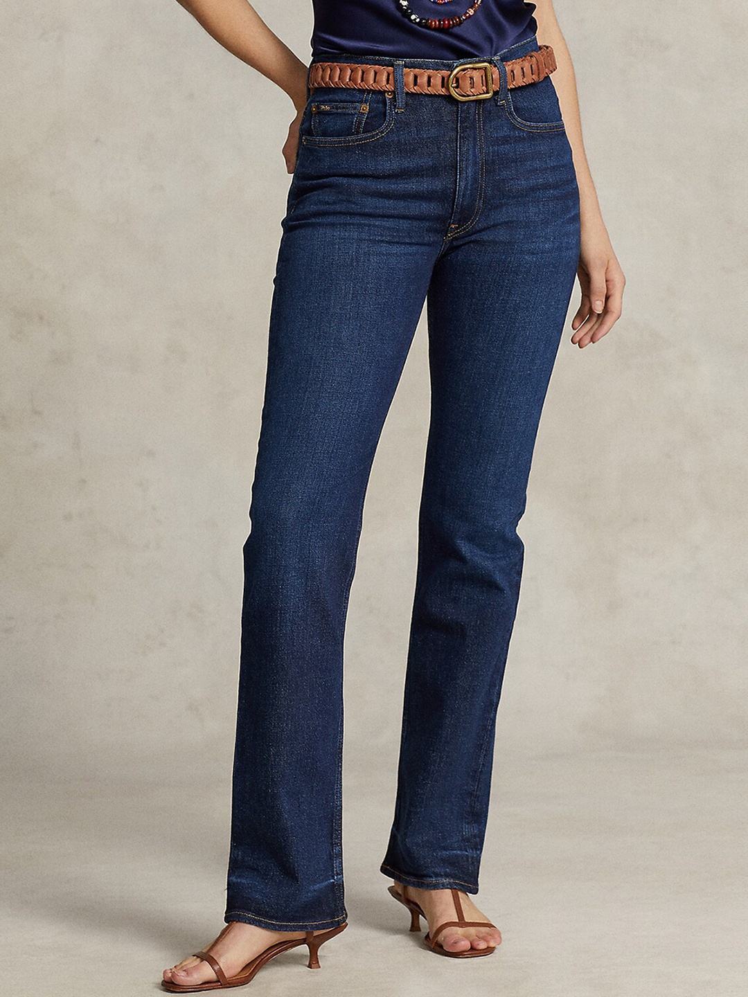 

Polo Ralph Lauren Women Light Fade Cotton Jeans, Blue