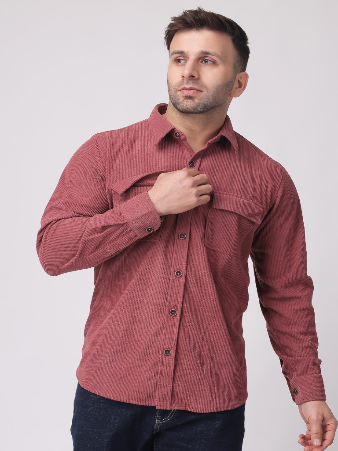 

Stylox Slim Fit Cotton Casual Shirt, Peach