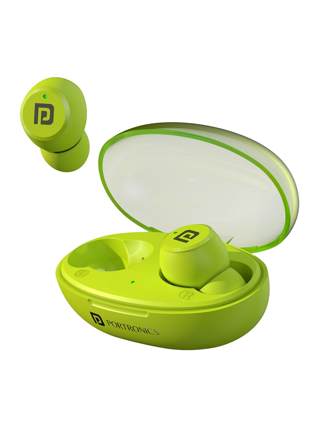 

Portronics Harmonics Twins S13 In Ear True Wireless Earbuds with Mic & 24H Playtime, Green