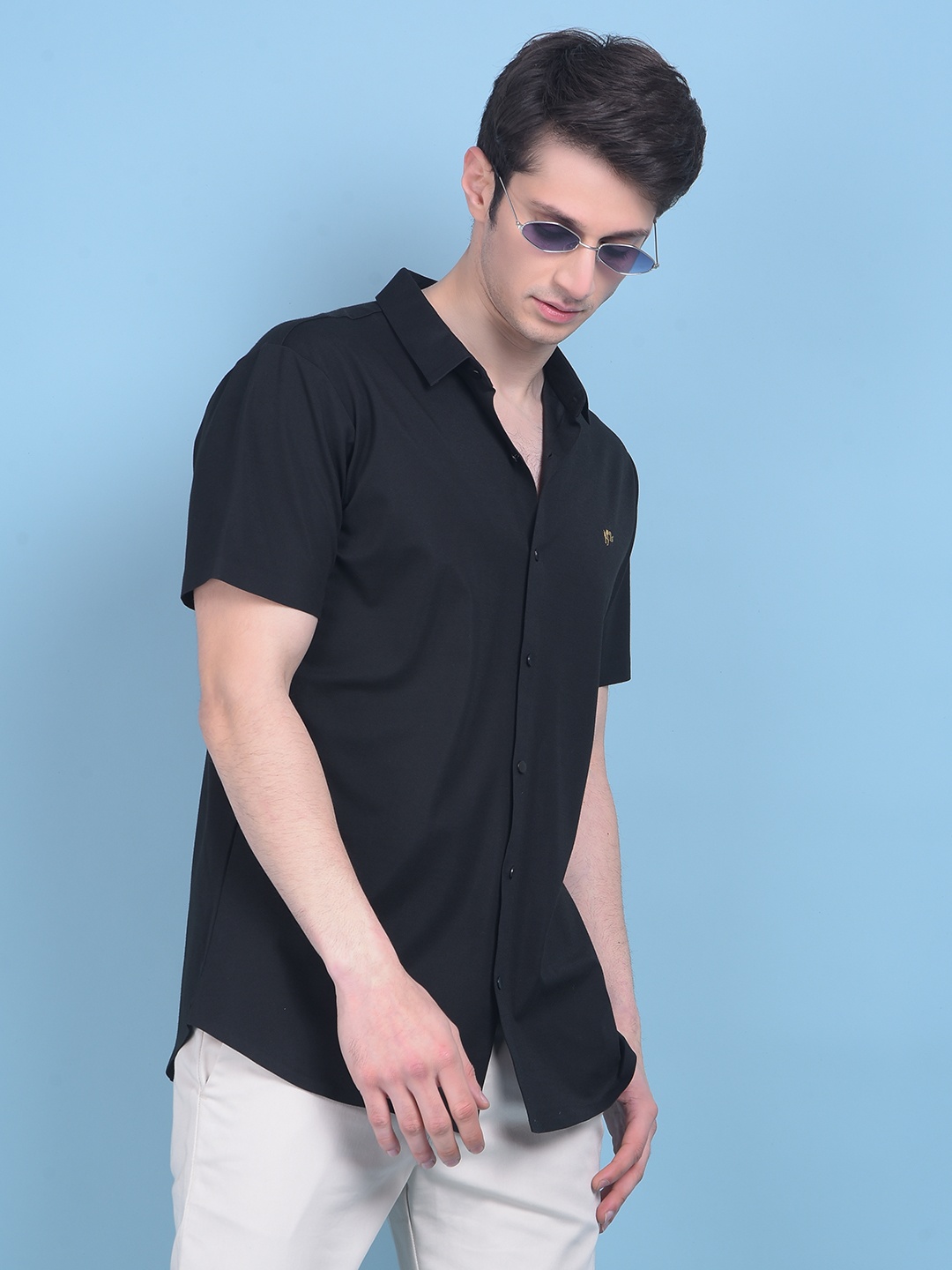 

Crimsoune Club Classic Slim Fit Casual Shirt, Black