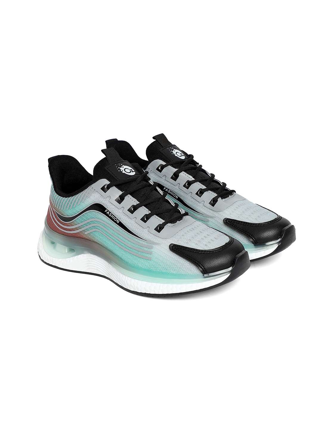 

OZZOH Men Running Non-Marking Lace-Ups Shoes, Grey