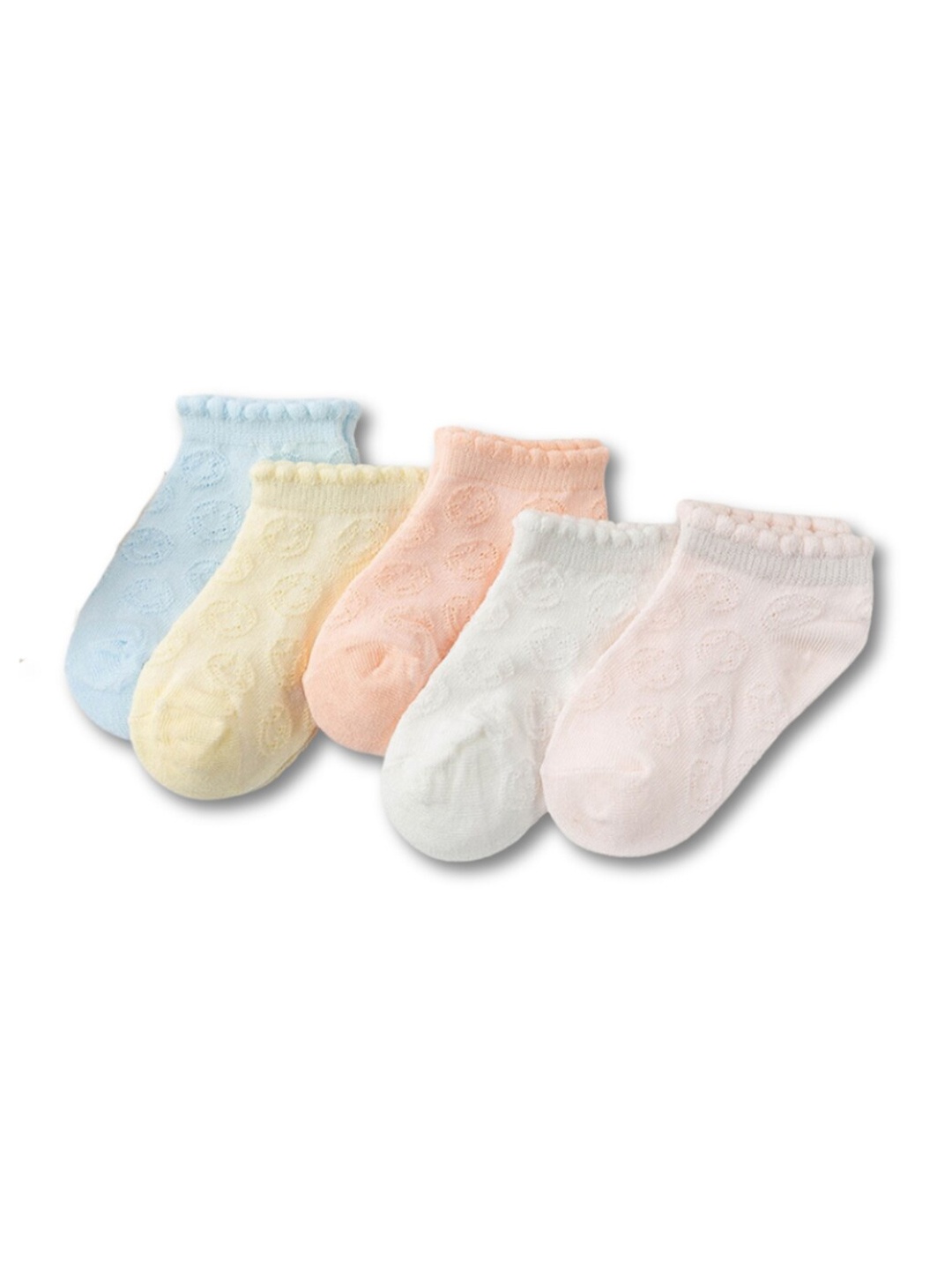 

iSWEVEN Kids Pack of 5 Cotton Ankle Length Socks, Blue