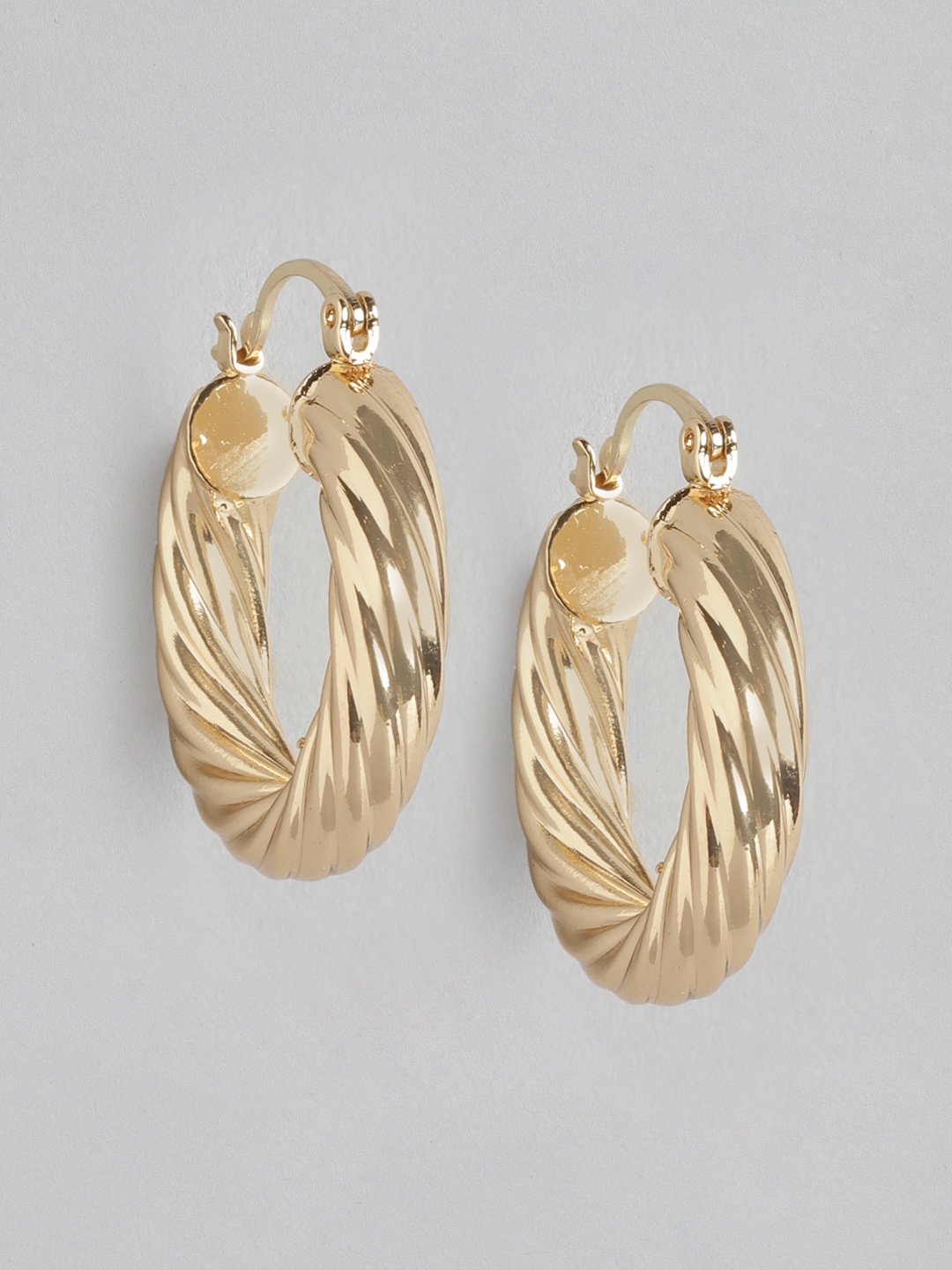

Forever New Women Gold-Plated Oval Hoop Earrings