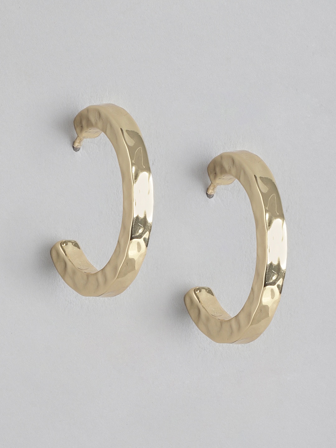 

Forever New Women Gold-Plated Circular Half Hoop Earrings