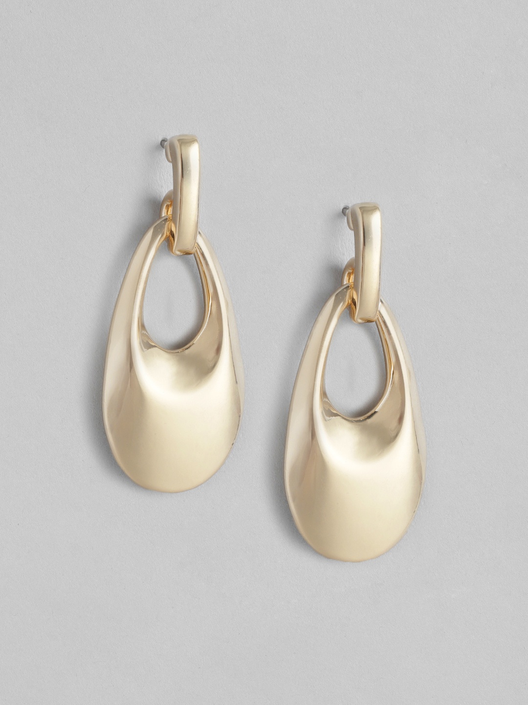 

Forever New Women Gold-Plated Teardrop Shaped Drop Earrings
