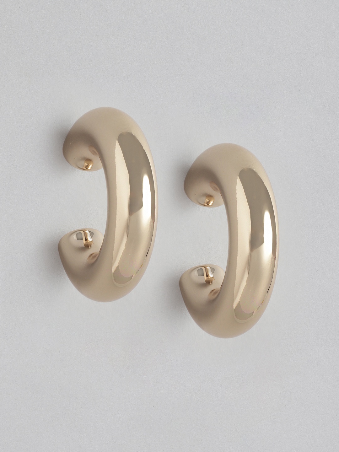 

Forever New Women Gold-Plated Circular Hoop Earrings