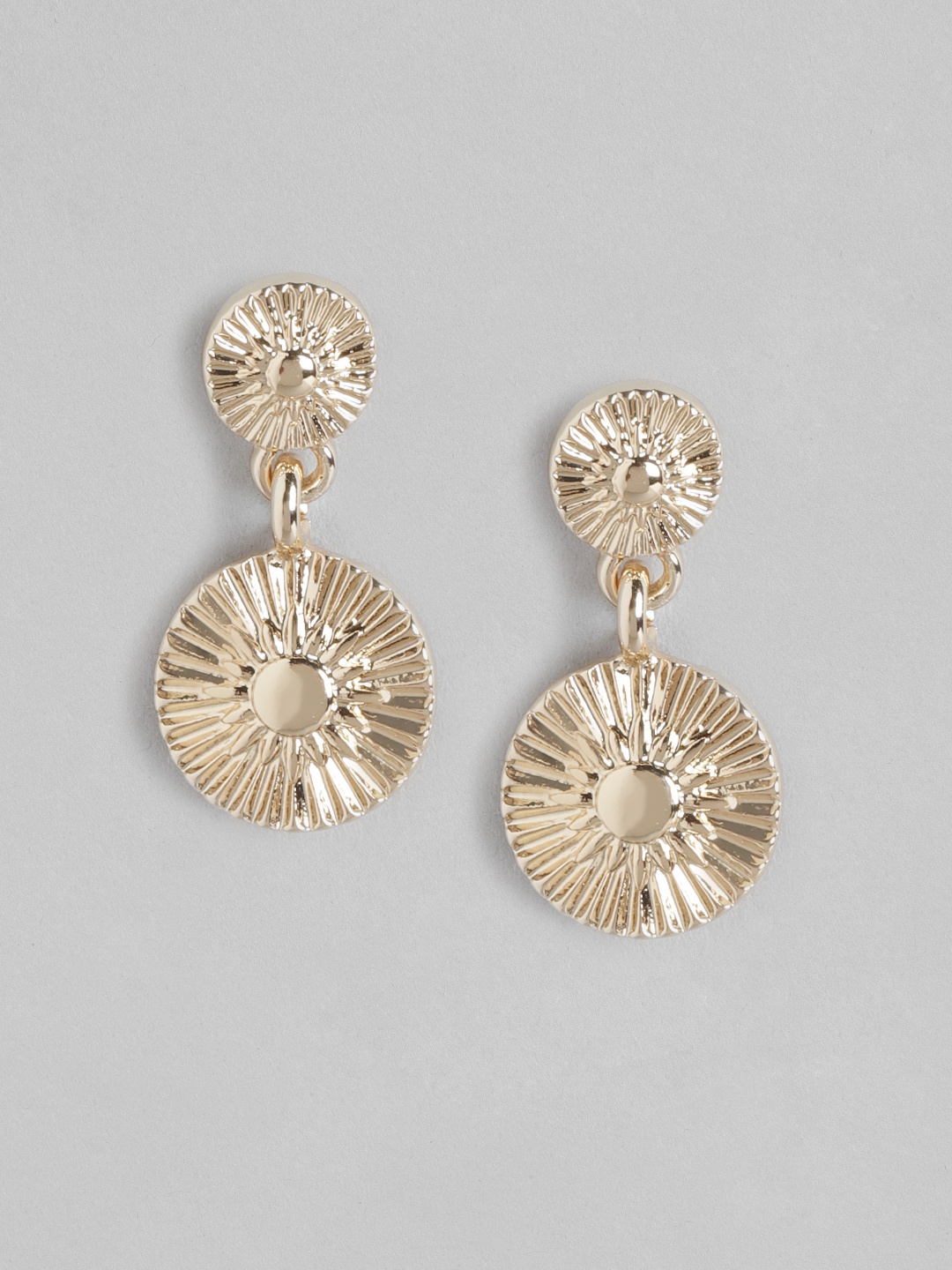 

Forever New Women Gold-Plated Circular Drop Earrings