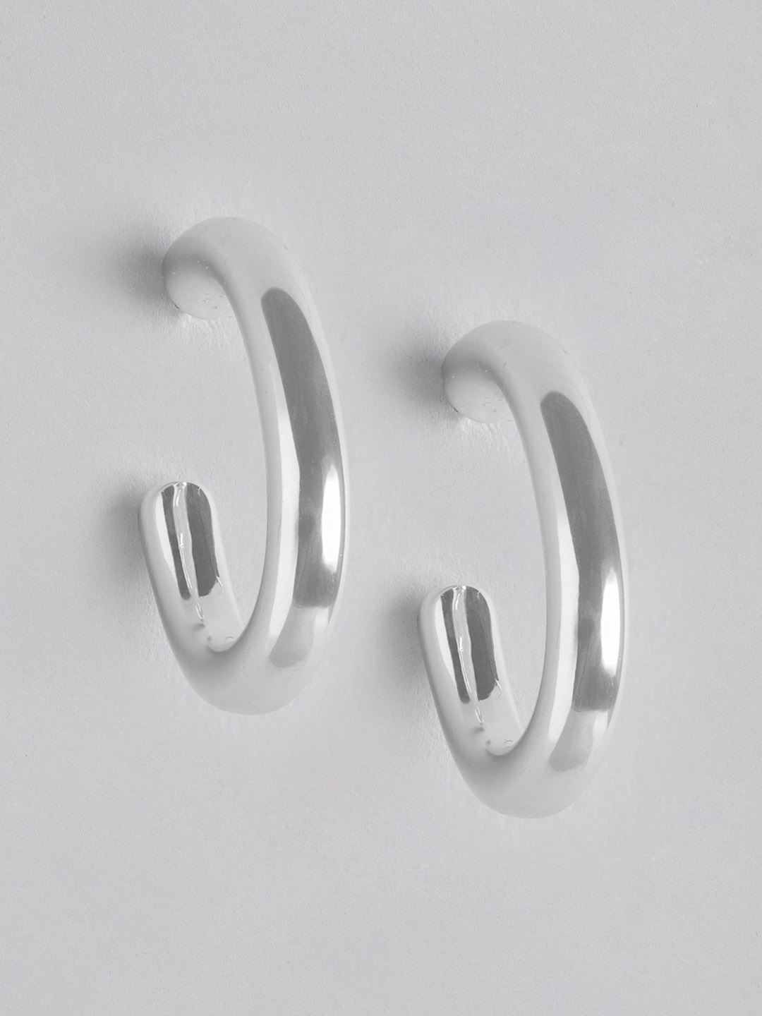 

Forever New Women Silver-Plated Circular Hoop Earrings