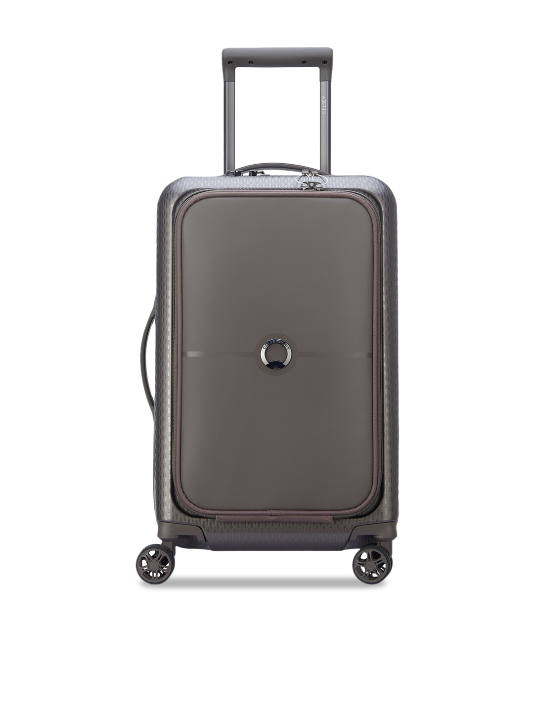 

DELSEY TURENNE Textured Hard-Sided Cabin Trolley Suitcase, Silver