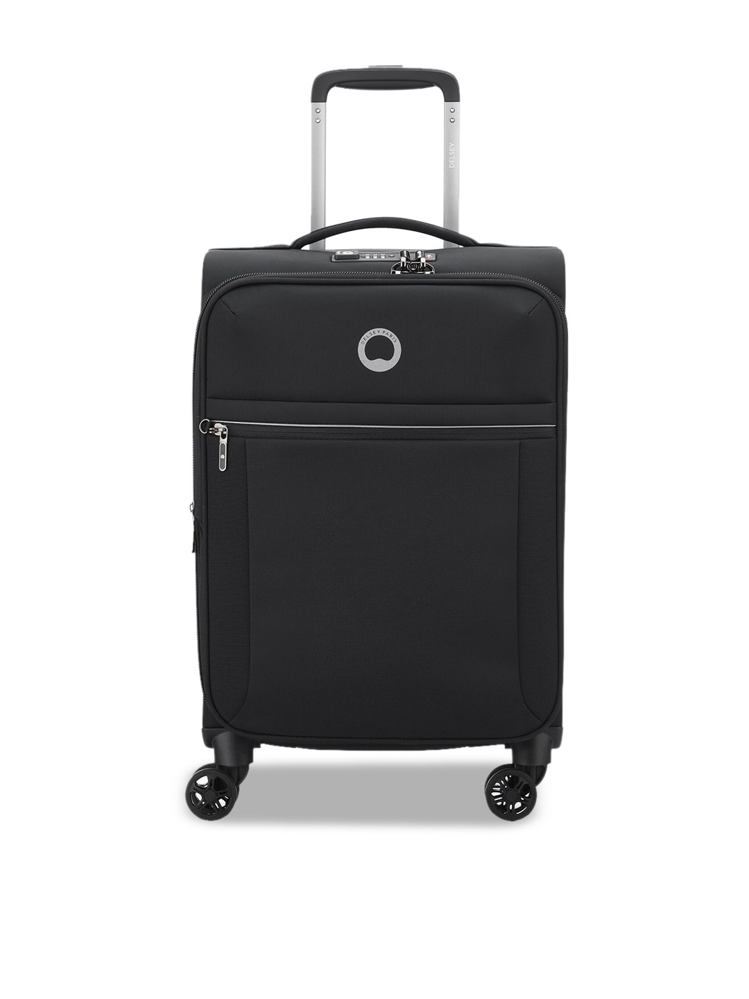 

Delsey Paris Black Brochant 2.0 Large Softside Chek-in Trolley 78CM