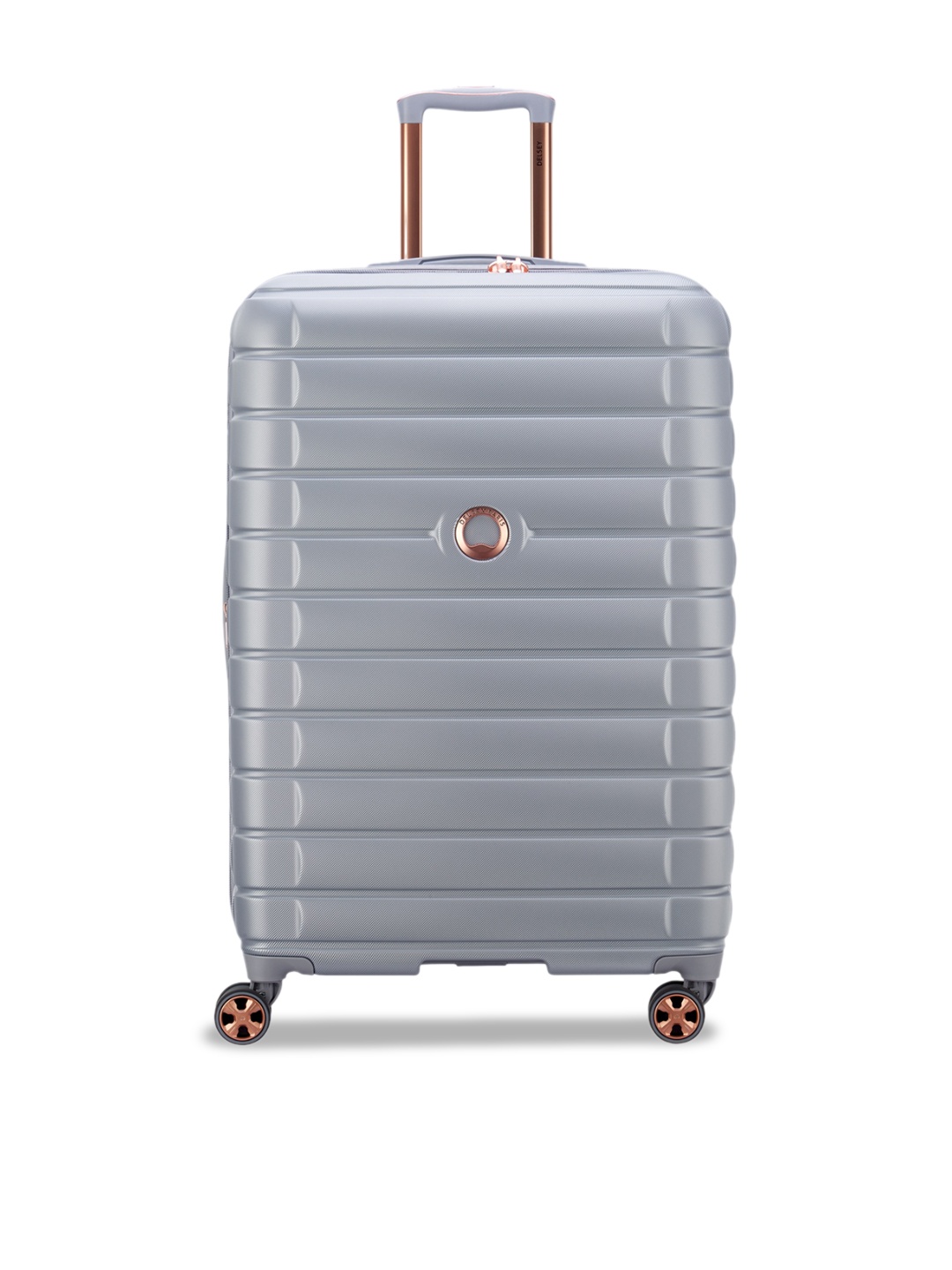 

DELSEY TURENNE Solid Hard-Sided Cabin Trolley Suitcase, Silver