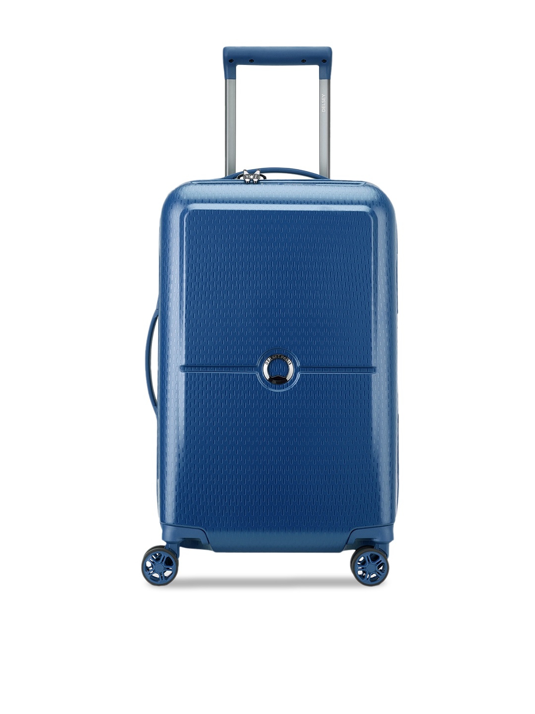 

DELSEY Paris Navy Blue Textured Turenne Hard Shell Large Trolley Bag